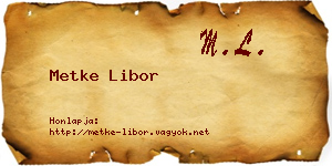 Metke Libor névjegykártya